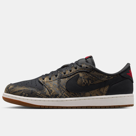 AIR JORDAN 1 LOW OG 'LASER' - BLACK/VARSITY RED