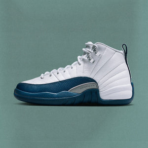 AIR JORDAN 12 RETRO (GS) - WHITE/FRENCH BLUE