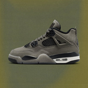 AIR JORDAN 4 RETRO (GS) - CAVE STONE/BLACK
