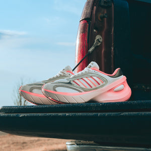 POLITICS X ADIDAS ADIZERO GOUKANA 'ROADKILL' - ORBIT GREY/ACID RED