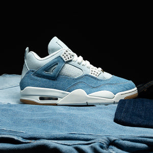 WOMEN'S AIR JORDAN 4 RETRO TEX 'WORN BLUE' - SAIL/DENIM