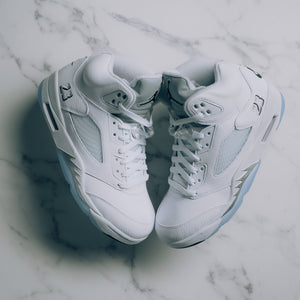 AIR JORDAN 5 RETRO 'WHITE METALLIC' - WHITE/METALLIC SILVER