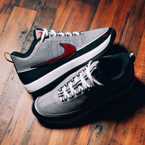 NIKE BOOK 2 'SPIRIDON' - METALLIC SILVER/SPORT RED