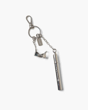 Nahmias Novelty Lighter & Cigarette Keychain - Silver