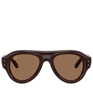 A$AP Rocky x Ray-Ban Aviator Puffer - Polished Transparent Dark Brown/Dark Brown