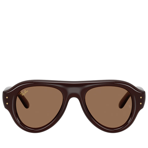 A$AP Rocky x Ray-Ban Aviator Puffer - Polished Transparent Dark Brown/Dark Brown