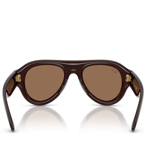 A$AP Rocky x Ray-Ban Aviator Puffer - Polished Transparent Dark Brown/Dark Brown