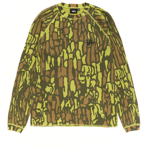 Stussy Raglan Thermal Basic Stock - Tree Bark Camo
