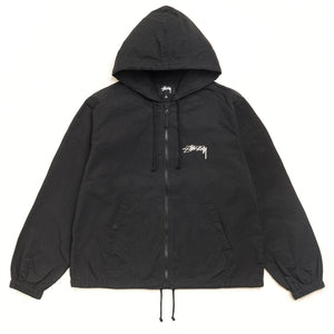 Stussy Waxed Cotton Beach Shell Jacket - Black