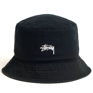 Stussy Reversible Stock Bucket Hat - Black/Olive
