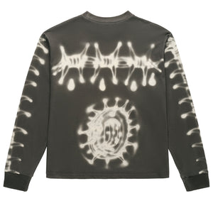 Fox Lab Airbrushed L/S Top - Charcoal