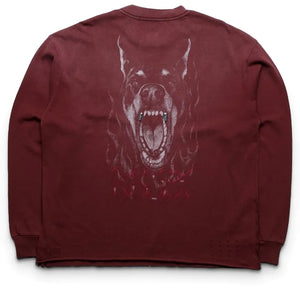 Ksubi K9 Ekcess L/S Tee Ox Fade - Burgundy, back