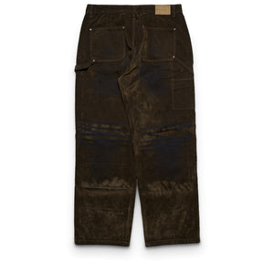 KidSuper Eye Badge Washed Double Knee Flocked Pant - Brown