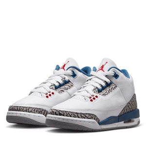 Air Jordan 3 Retro 'True Blue' (GS) - White/True Blue