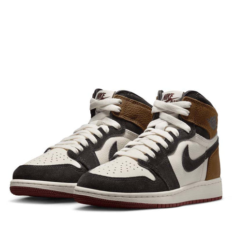 Air Jordan 1 Retro High OG 'Love Letter' (GS) - Shadow Brown/Team Red