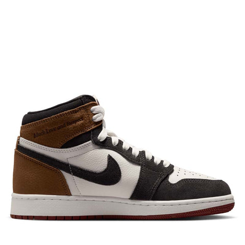 Air Jordan 1 Retro High OG 'Love Letter' (GS) - Shadow Brown/Team Red