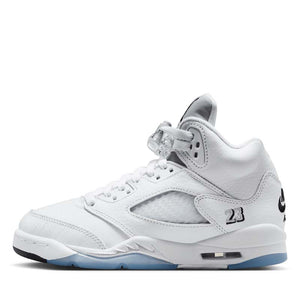 Air Jordan 5 Retro (GS) - White/Metallic Silver