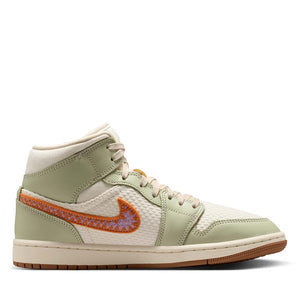 Women's Air Jordan 1 Mid SE - Olive Aura/Pearl White