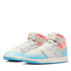 Women's Air Jordan 1 Mid - Sail/Blue Chill