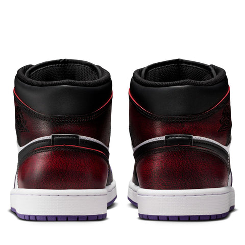 Air Jordan 1 Mid SE 'LA To Chicago' (GS) - True Red/Black