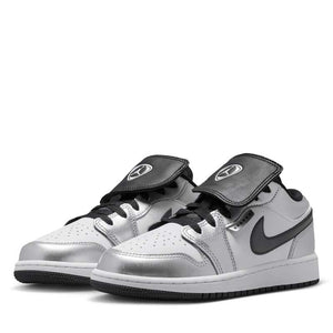 Air Jordan 1 Low SE (GS) - White/Metallic Silver