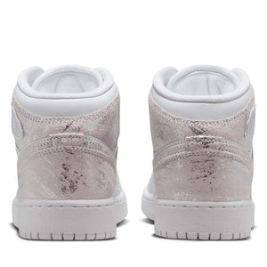 Air Jordan 1 Mid SE (GS) - White/Field Silver