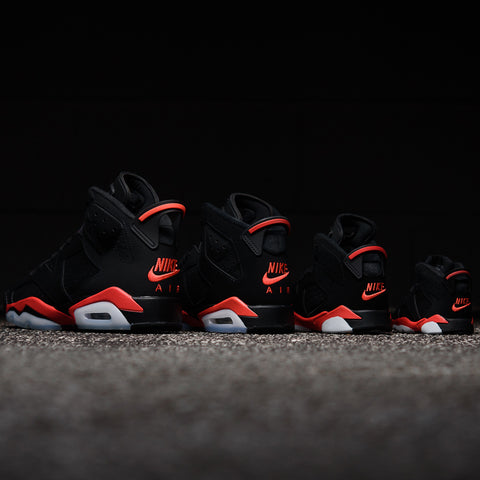 Jordan 6 Retro 'Reverse Infrared' (TD) - Black/Light Crimson