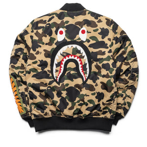 A Bathing Ape 1st Camo Shark MA-1 Jacket - Yellow