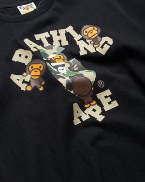 A Bathing Ape ABC Camo College Milo Tee - Black/Green