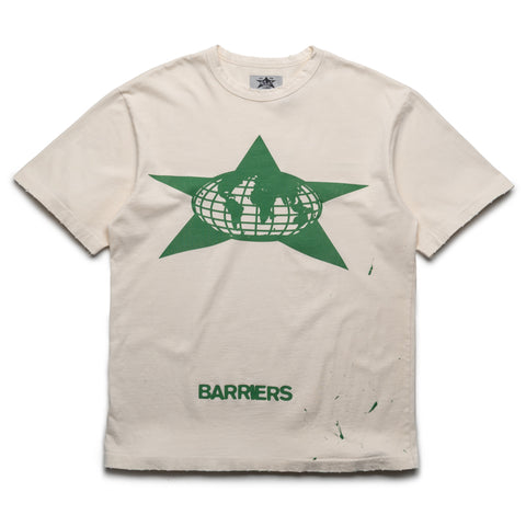 Barriers Worldwide Distressed Star Logo Tee - Off White