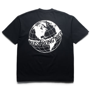 Politics Busy Being Nice Worldwide Tee - Black