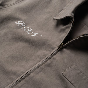 Politics Busy Being Nice Blue Collar Jacket - Grey