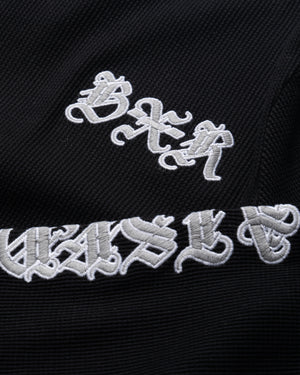 Born x Raised Gothic Embroidered Waffle Thermal - Black