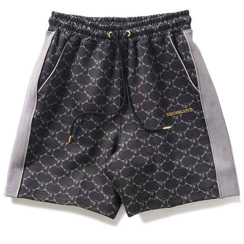 A Bathing Ape College Monogram Sweat Shorts - Black
