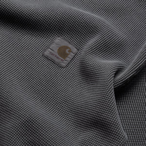Carhartt WIP Nelson Waffle Tee - Black