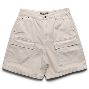 Criminal Damage Logo Mechanic Shorts - Washed Stone