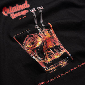 Criminal Damage Whiskey Hour Tee - Black/Orange