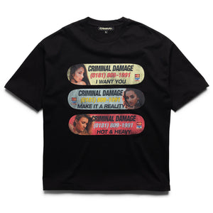Criminal Damage Hotline Reality Tee - Black