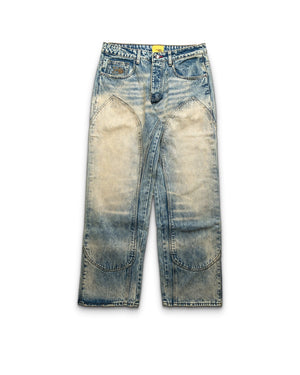 Diet Starts Monday Double Knee Bolt Denim - Washed Indigo - front