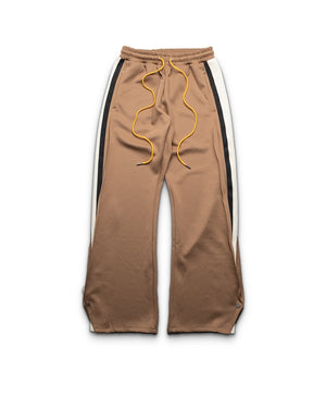 Diet Starts Monday Striped Snap Pants - Tan - front