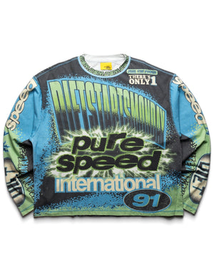 Diet Starts Monday MX Racing Jersey - Black/Blue/Green - front