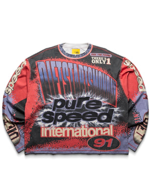 Diet Starts Monday MX Racing Jersey - Black/Red/Purple - front