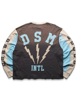 Diet Starts Monday Bolt Panel Long Sleeve - Vintage Black/Blue - back