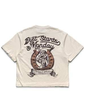 Diet Starts Monday Cowboy Tee - Antique White - back
