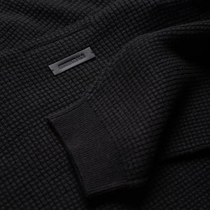 Fear Of God Essentials Waffle Crewneck 90's Sweater - Vintage Black