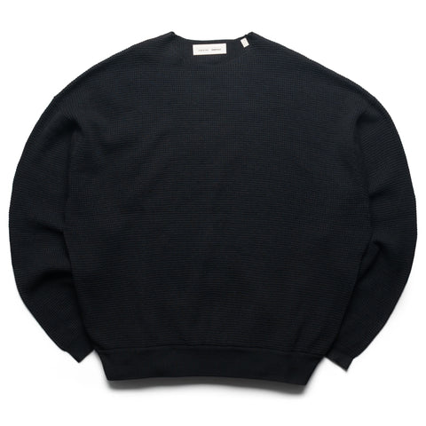 Fear Of God Essentials Waffle Crewneck 90's Sweater - Vintage Black