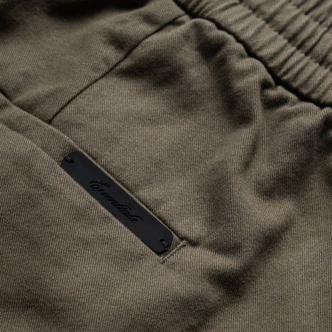 Fear Of God Essentials Cotton Twill Relaxed Drawstring Shorts - Moss