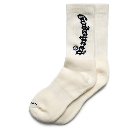 Godspeed New York OG Logo Socks - Bone