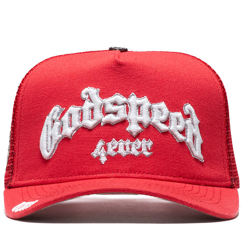 Godspeed New York GS Forever Trucker Hat - Cherry