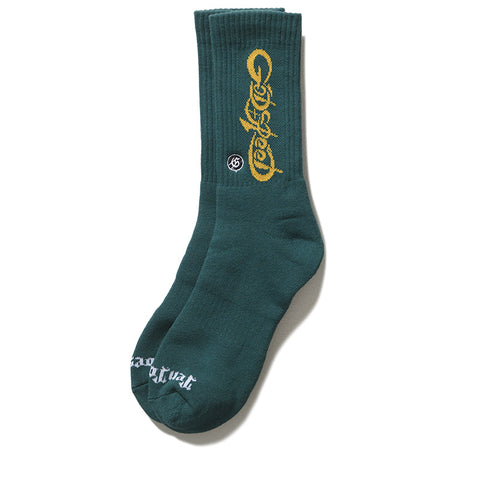 Godspeed New York New Age Logo Socks - Green/Yellow
